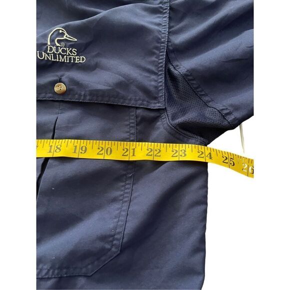 Ducks Unlimited Mens Baby Blue Short Sleeve Button Down Shirt Large - Picture 7 of 13